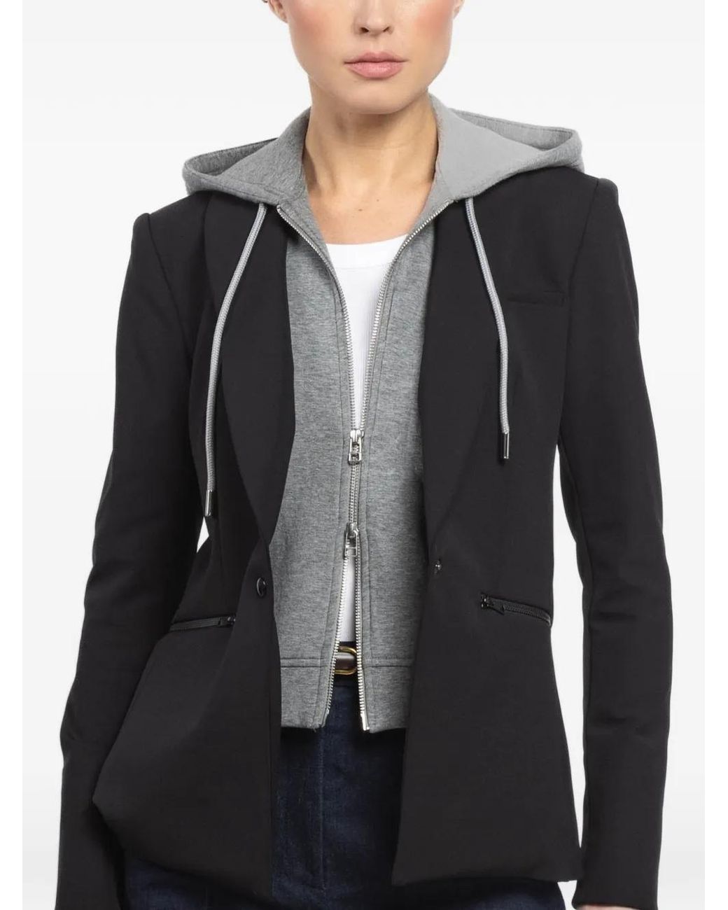 Veronica Beard Gray Oversized Hoodie Dickey
