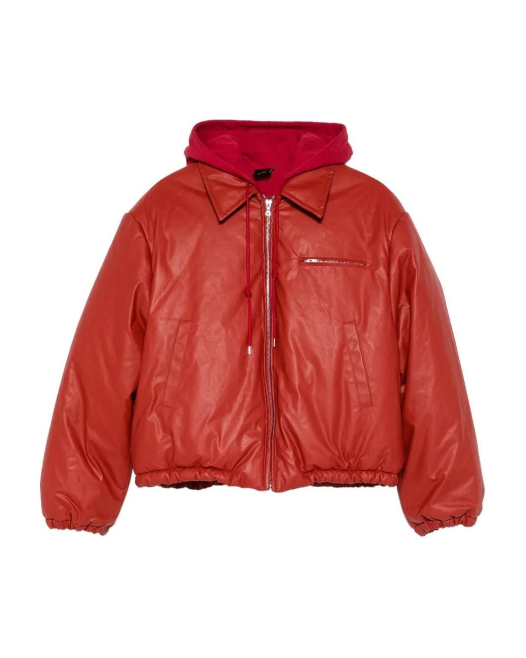 MERYLL ROGGE Red Hooded Zip Coat