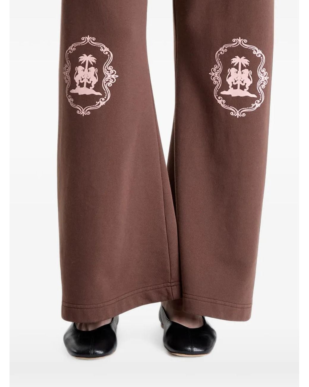 Palm Angels Red Lions Herald Graphic-Print Track Pants