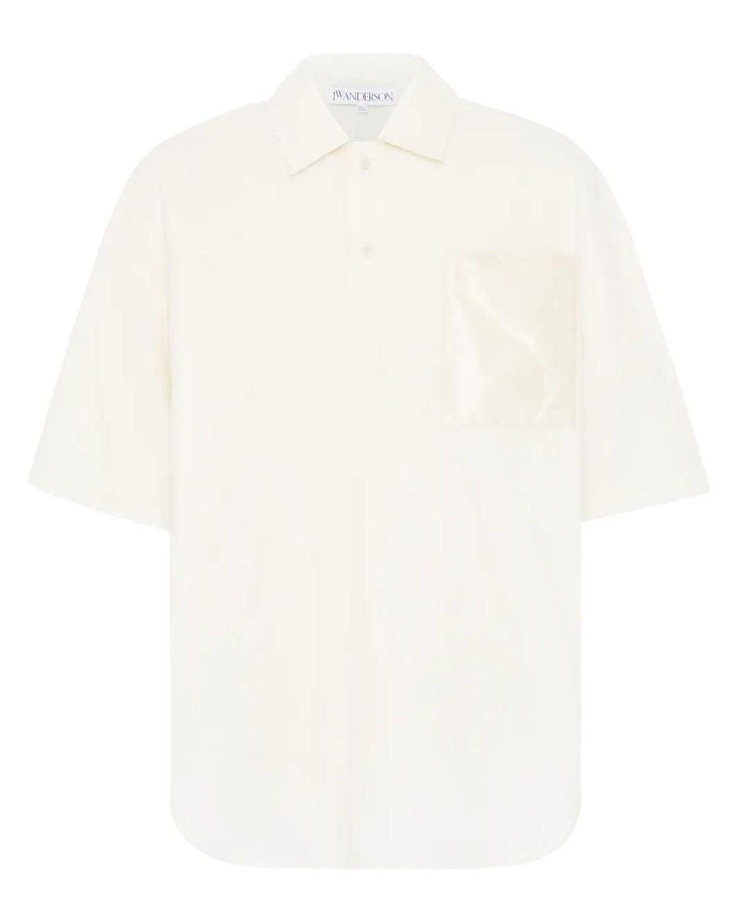 J.W. Anderson White Quilted-Pocket Polo Shirt for men