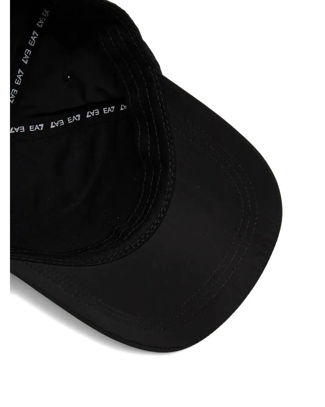 EA7 Black Logo-Patch Baseball Cap