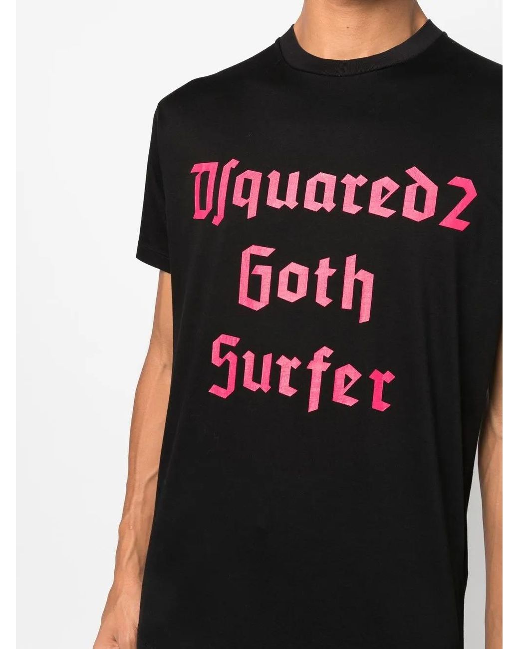 DSquared² Black Goth Surfer Short-Sleeve T-Shirt for men