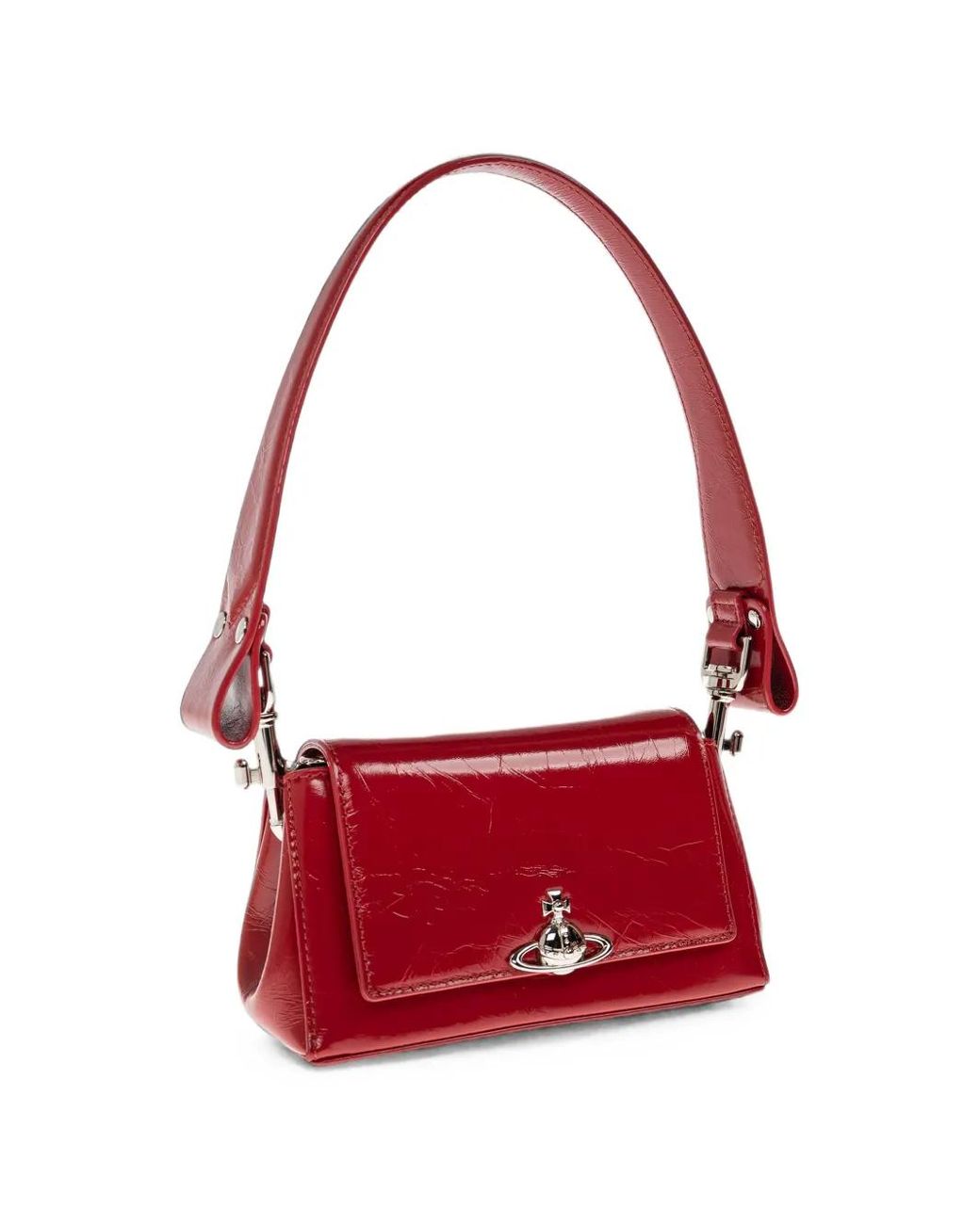 Vivienne Westwood Red Small Hazel Leather Shoulder Bag