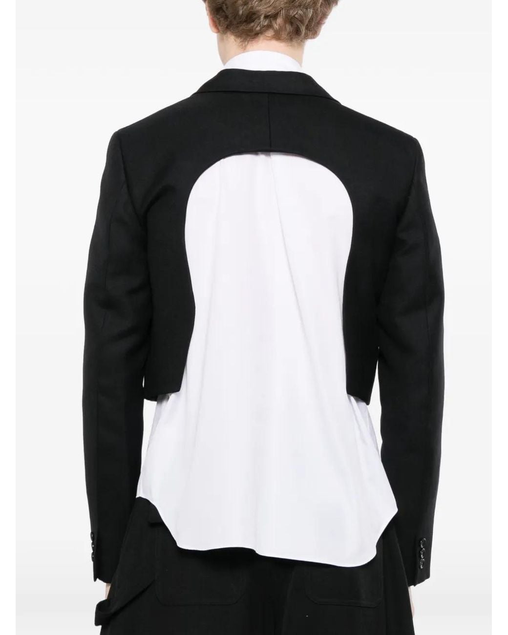 Comme des Garçons Black Cutout Blazer for men