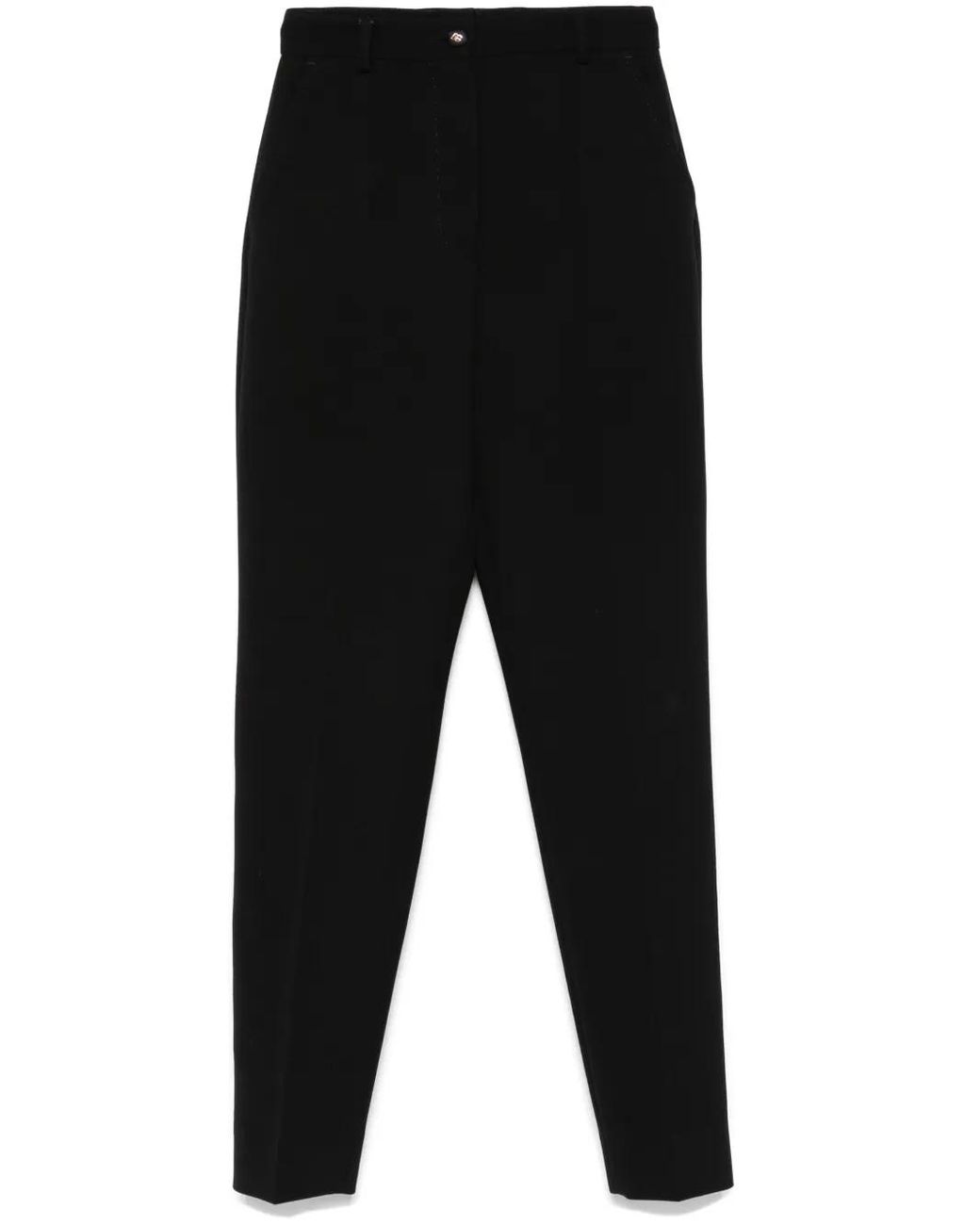Dolce & Gabbana Black Tailored Wool Trousers