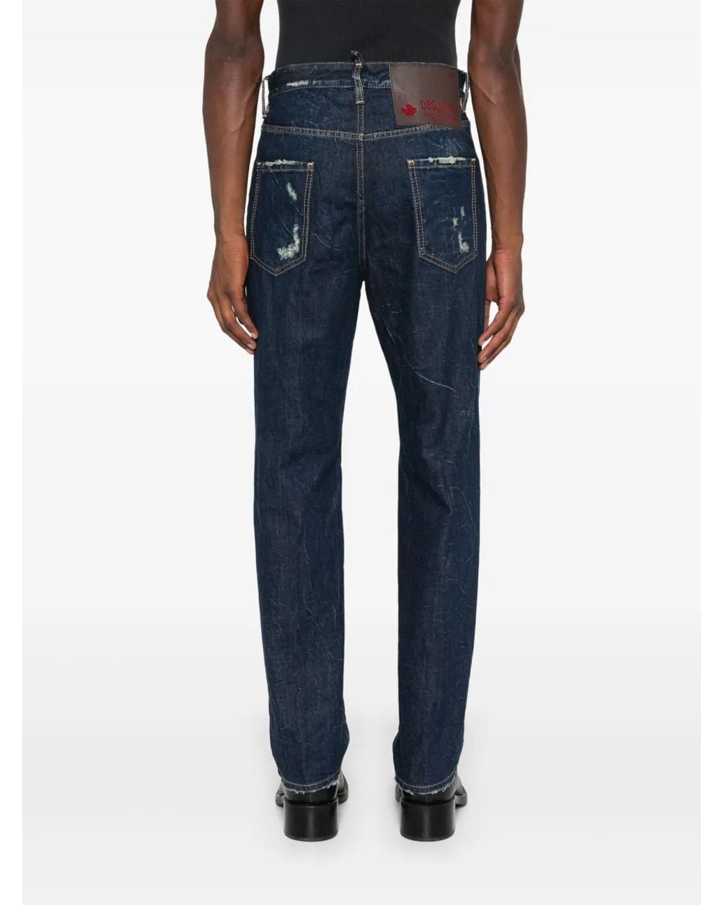 DSquared² Blue Distressed Jeans for men