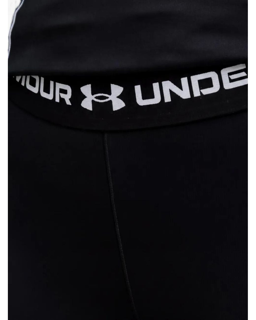 Under Armour Black Coldgear Logo-Waistband Leggings