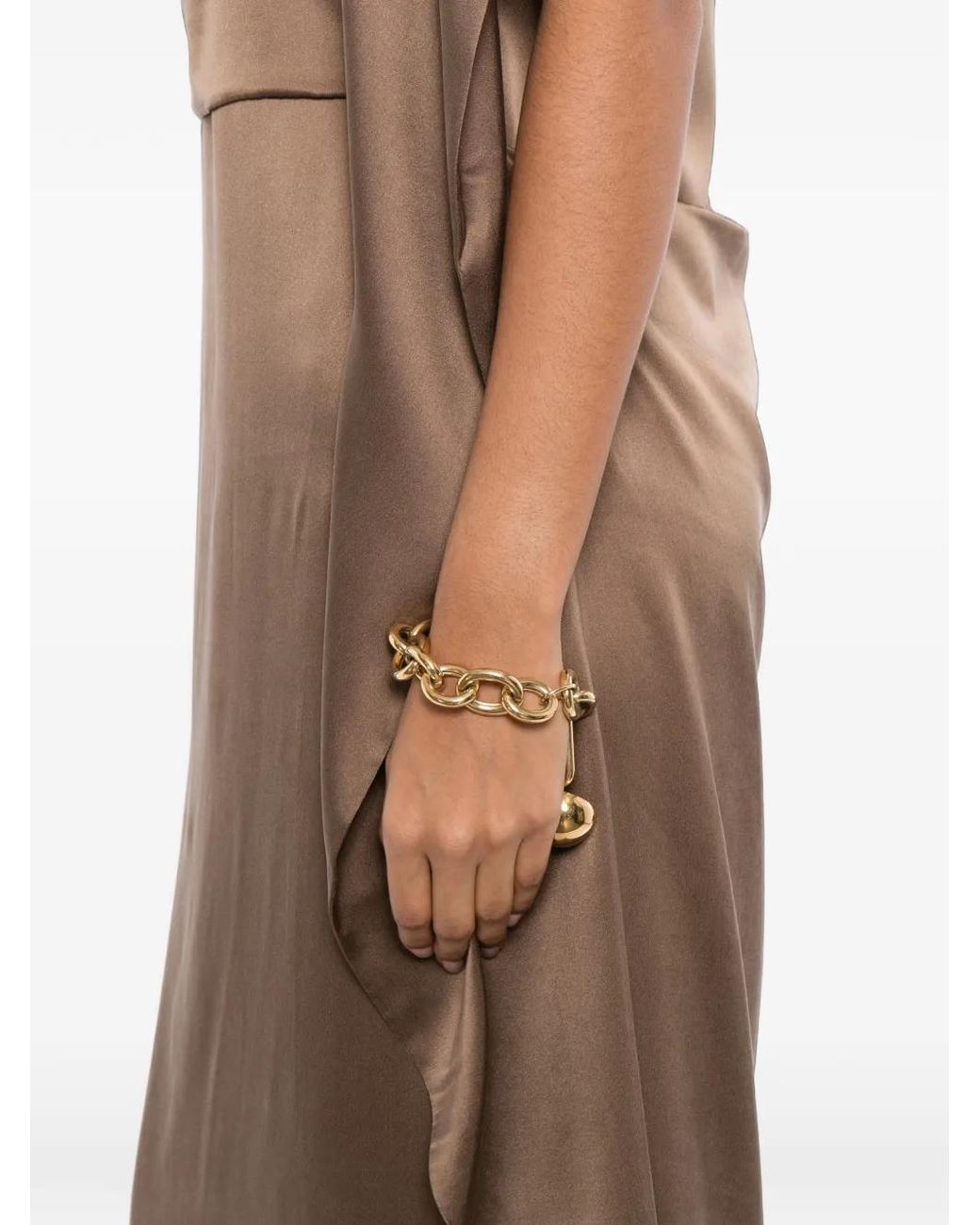 Ruohan Natural Robe Mi-Longue Ikra À Design Drapé