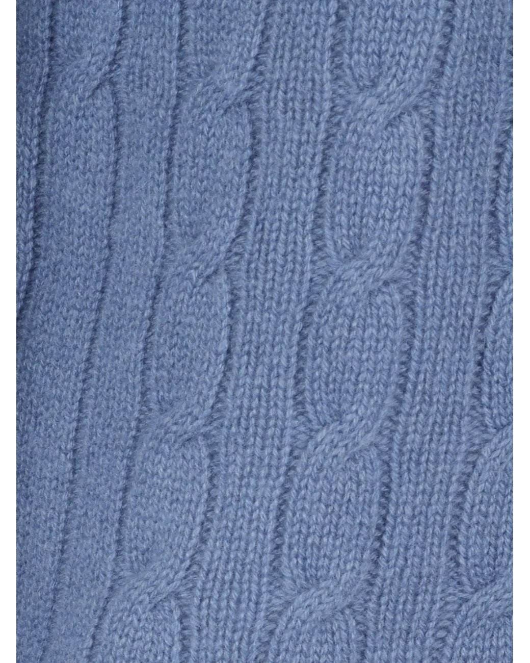 Drumohr Blue Braided Roundneck Sweater for men