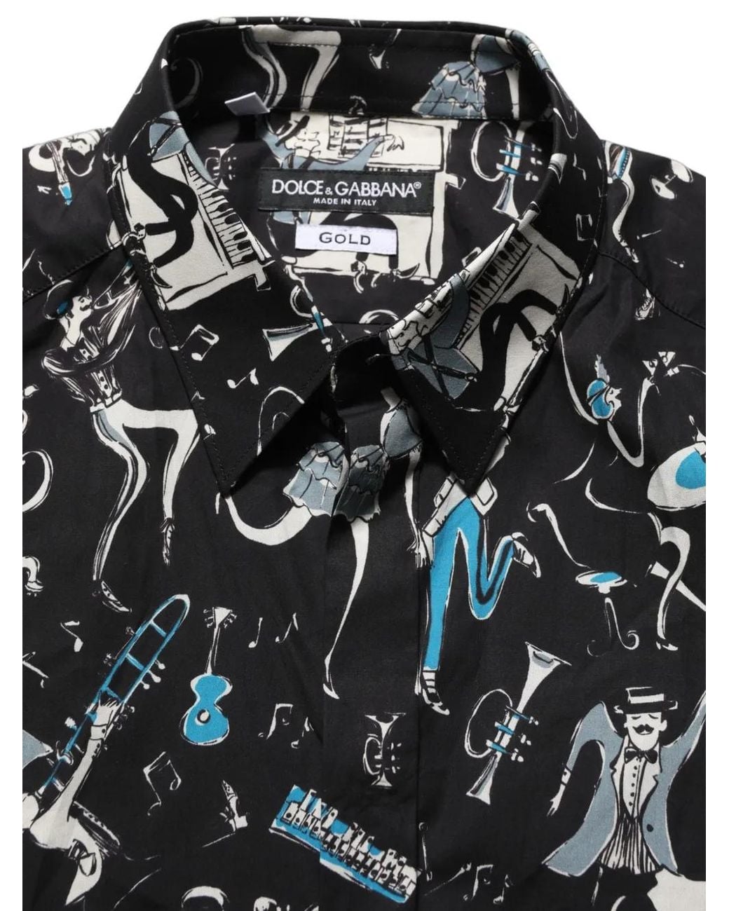 Dolce & Gabbana Black Jazz Club Shirt for men