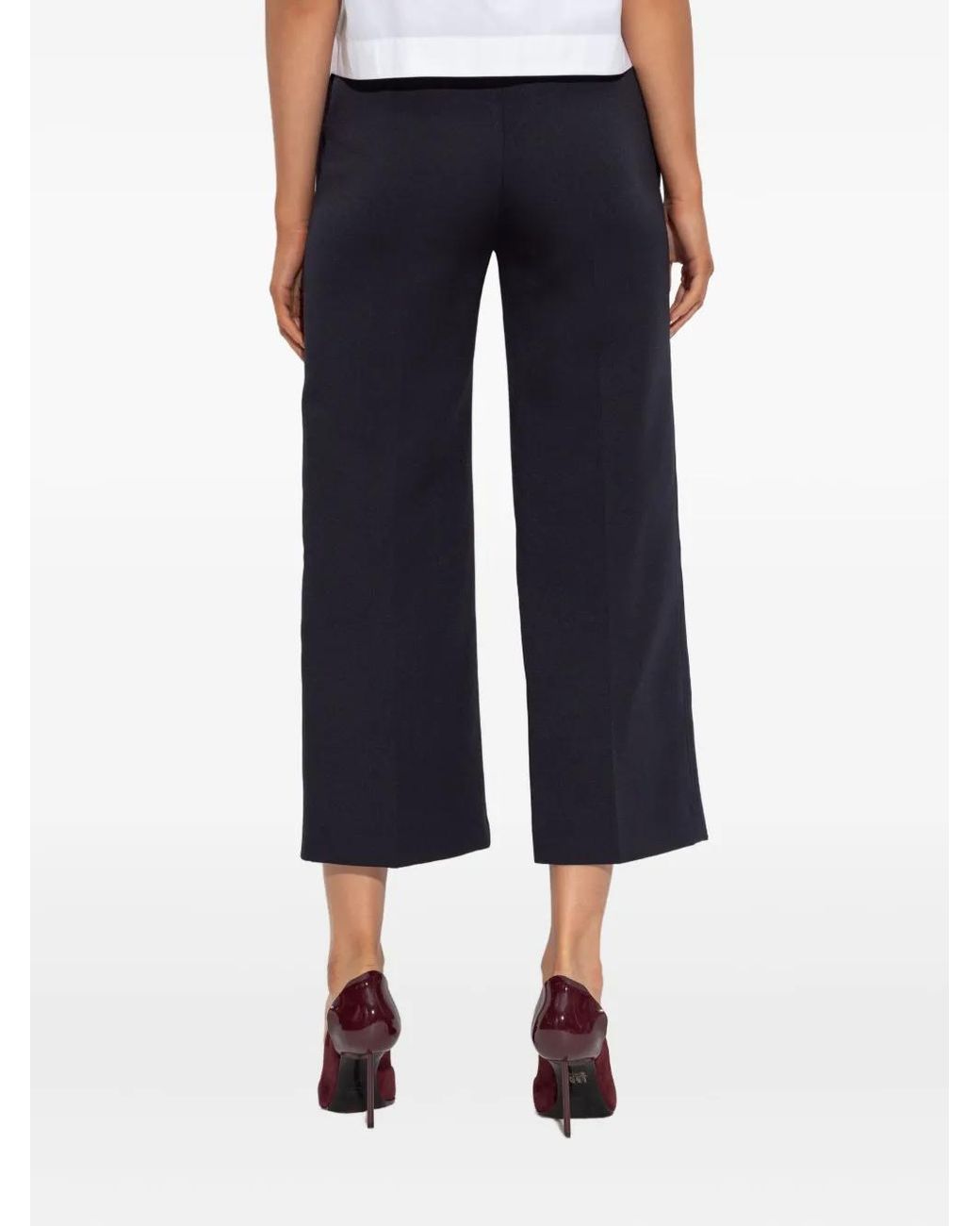 Max Mara Blue Belted Culotte Trousers