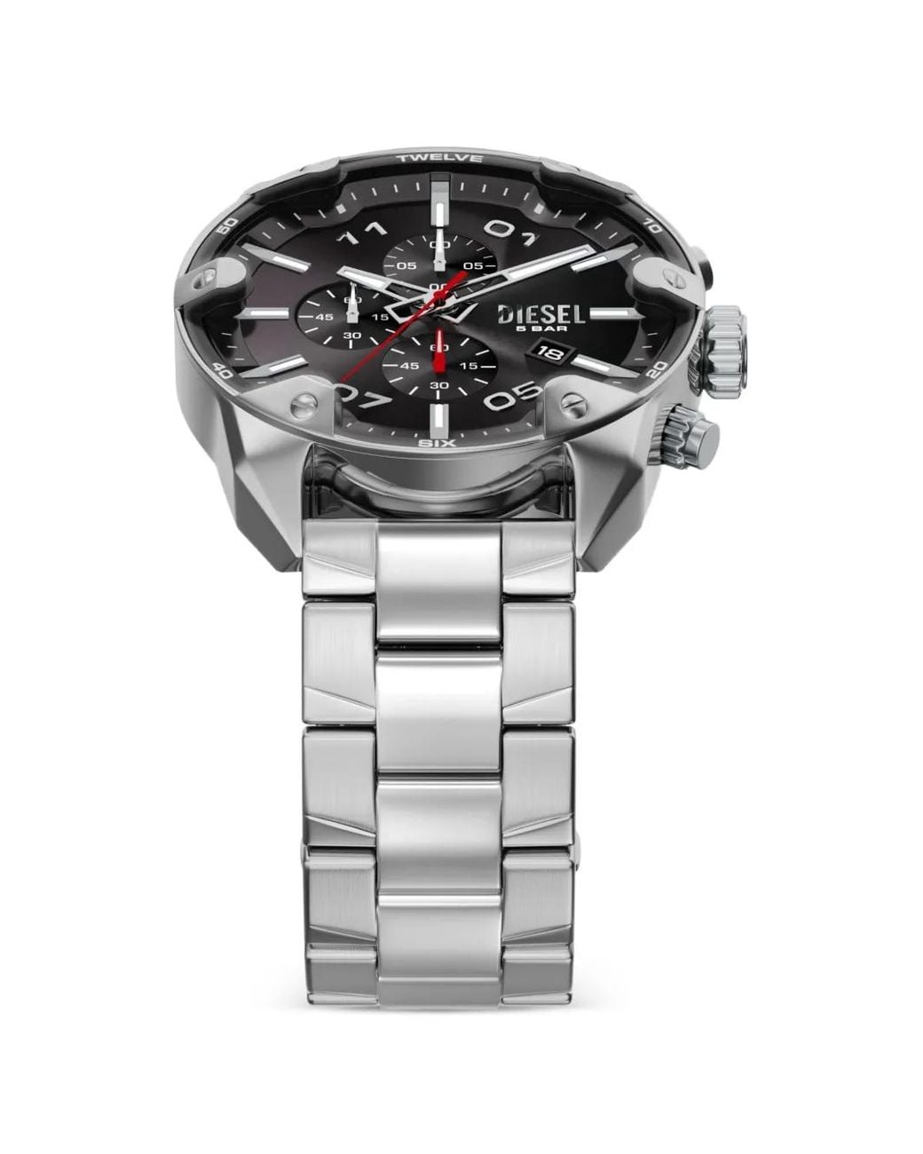 DIESEL Gray Spiked 49Mm Watch for men