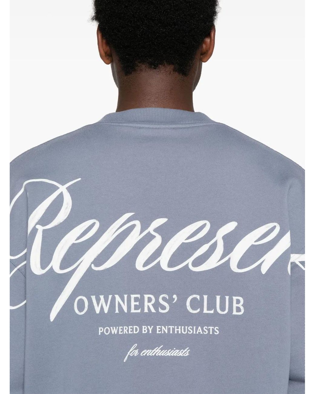 Represent Blue Cotton Sweatshirt for men