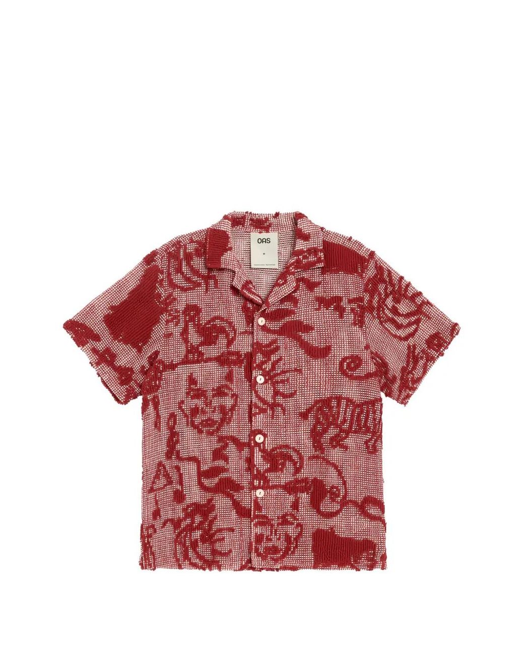 Camicia Arcano Cuba di Oas in Red da Uomo