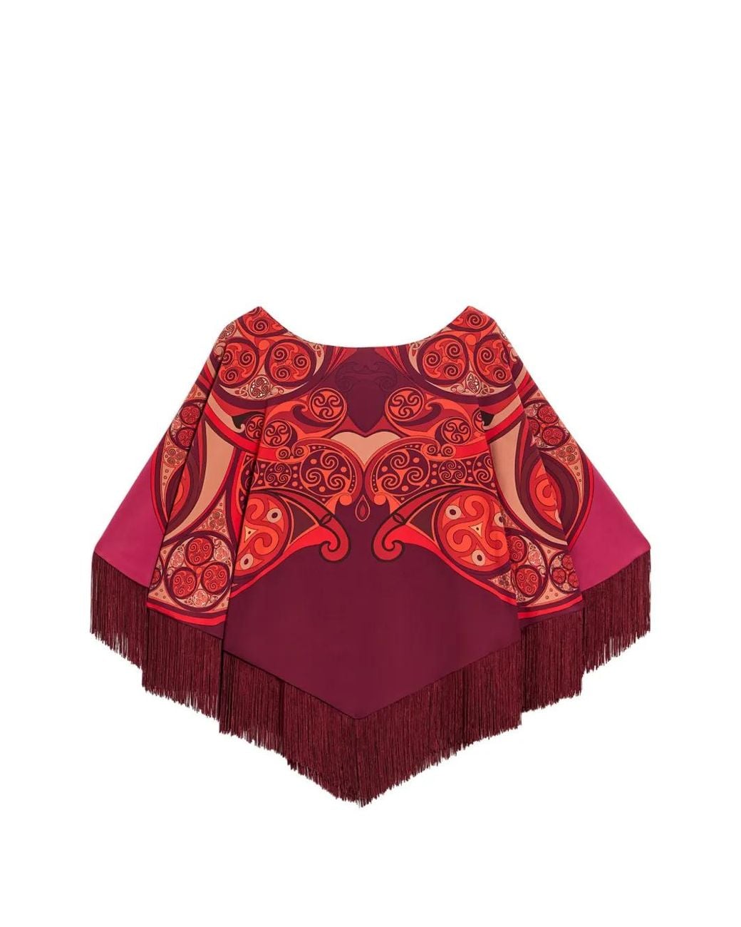 LaDoubleJ Mini Poncho in het Red