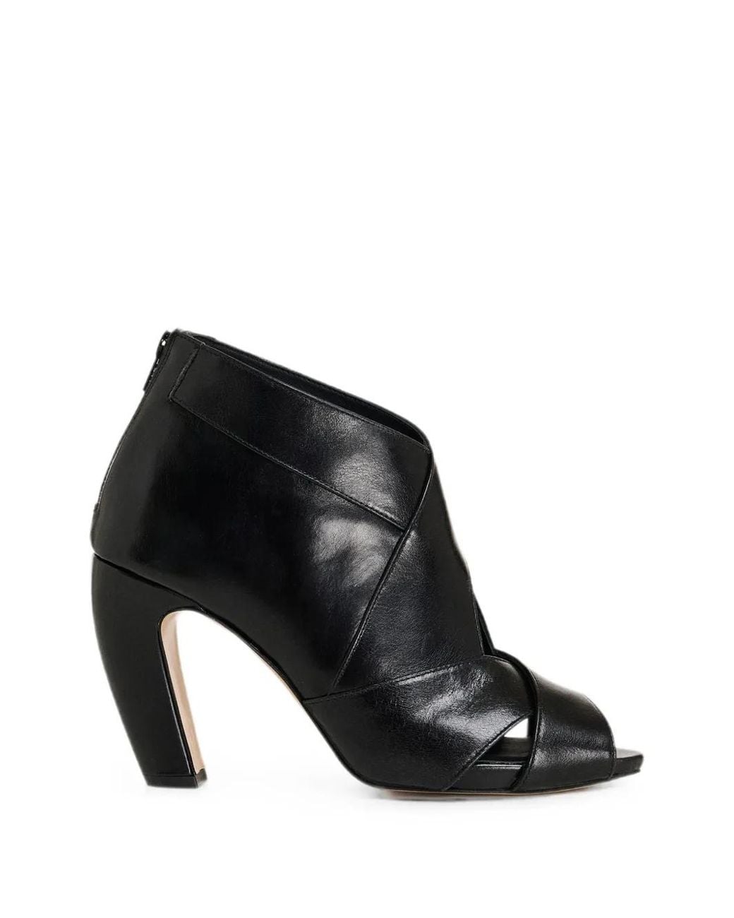 Essentiel Antwerp Black Keeptoe4 Peep-Toe Sandals
