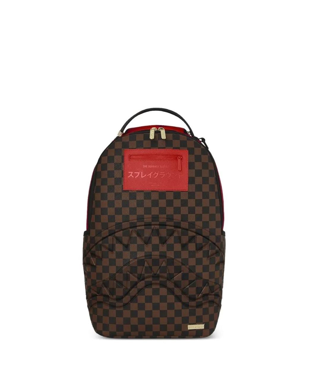 Sprayground Redemption Check-Pattern Backpack for men