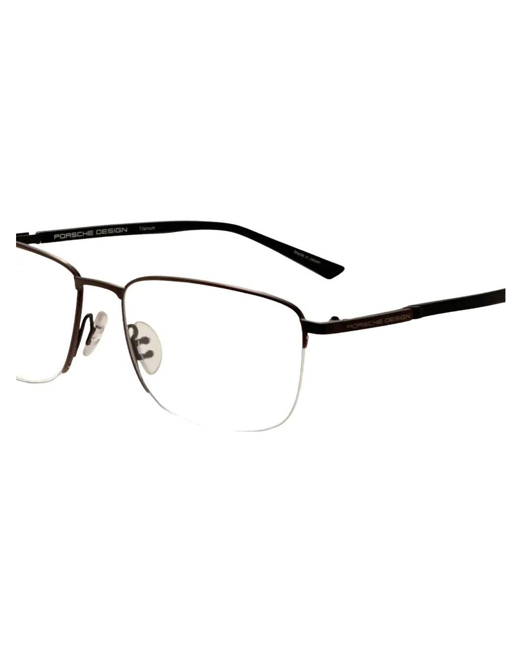 Porsche Design White Rectangle-Frame Glasses for men