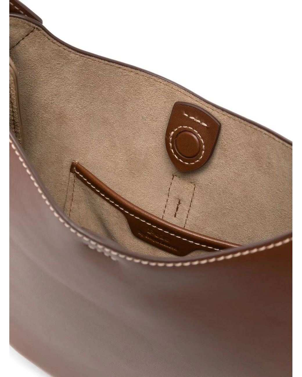 Polo Ralph Lauren Brown Small Polo Id Shoulder Bag