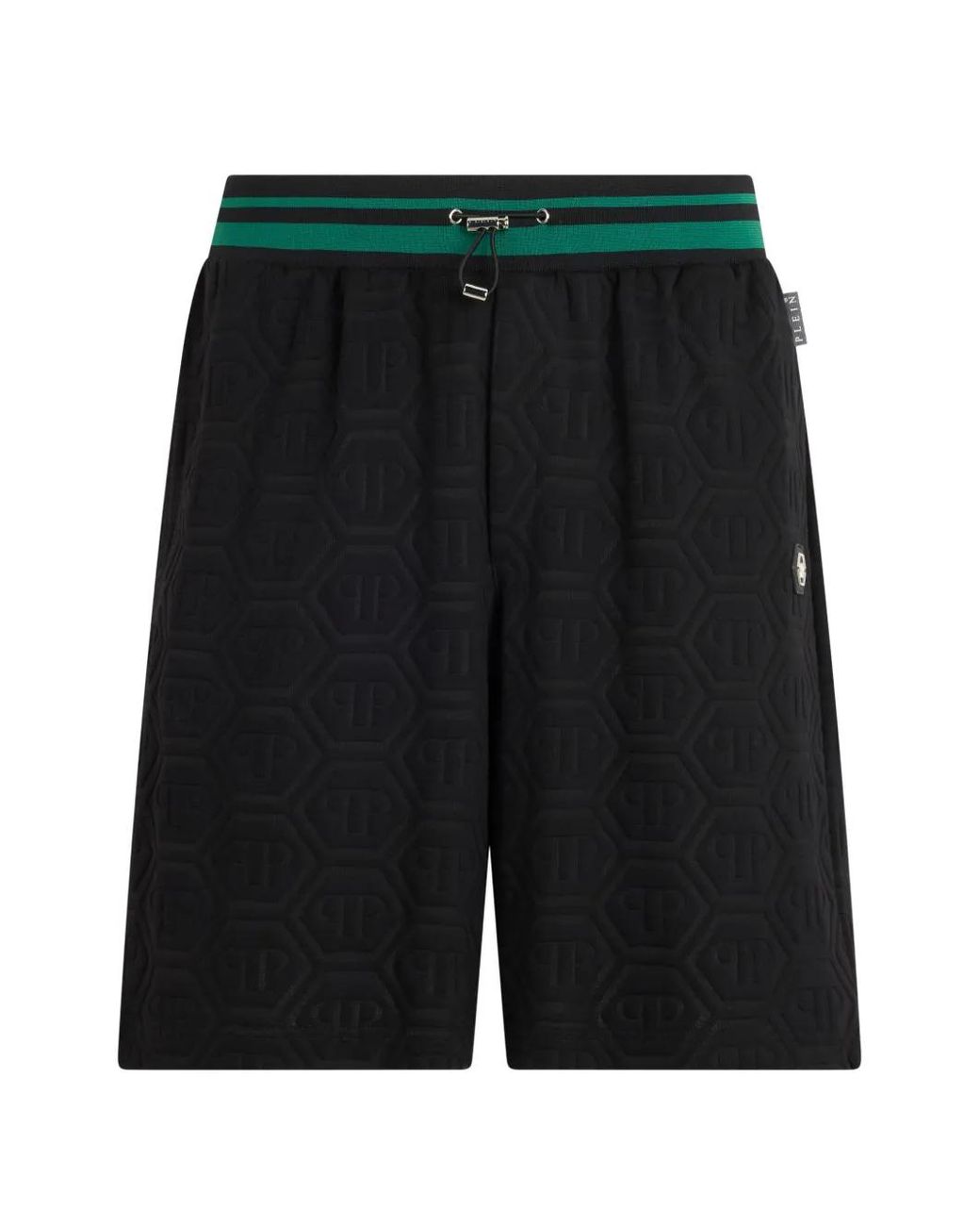 Philipp Plein Black Short À Motif Monogrammé En Jacquard for men