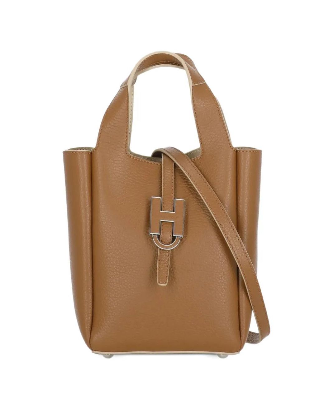 Hogan Brown Trend Shopping Bag Mini