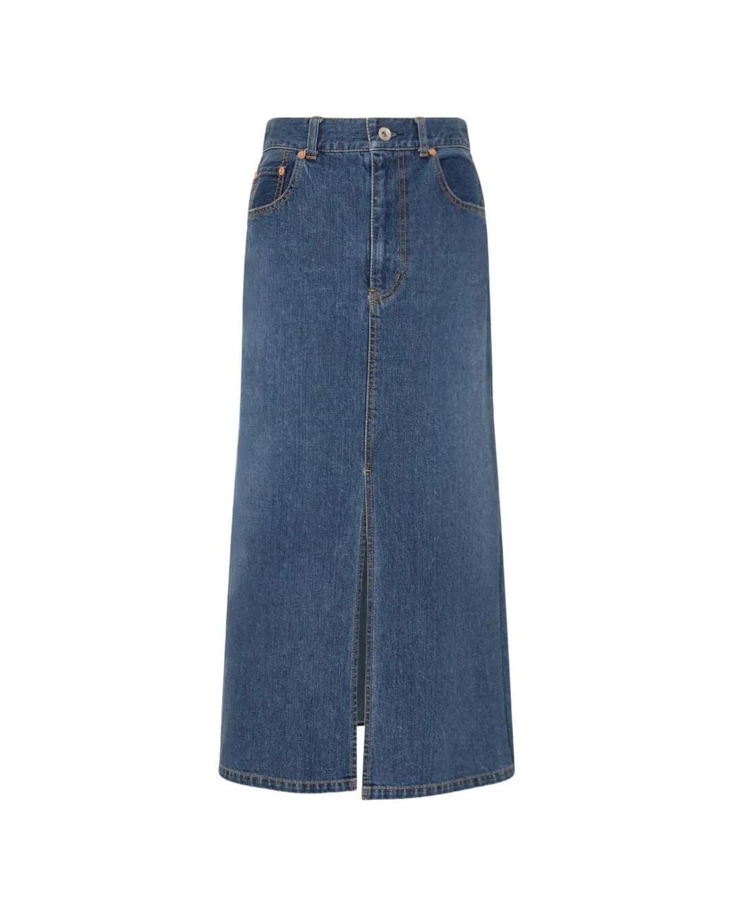 Sacai Blue Pocket Pleated Skirt