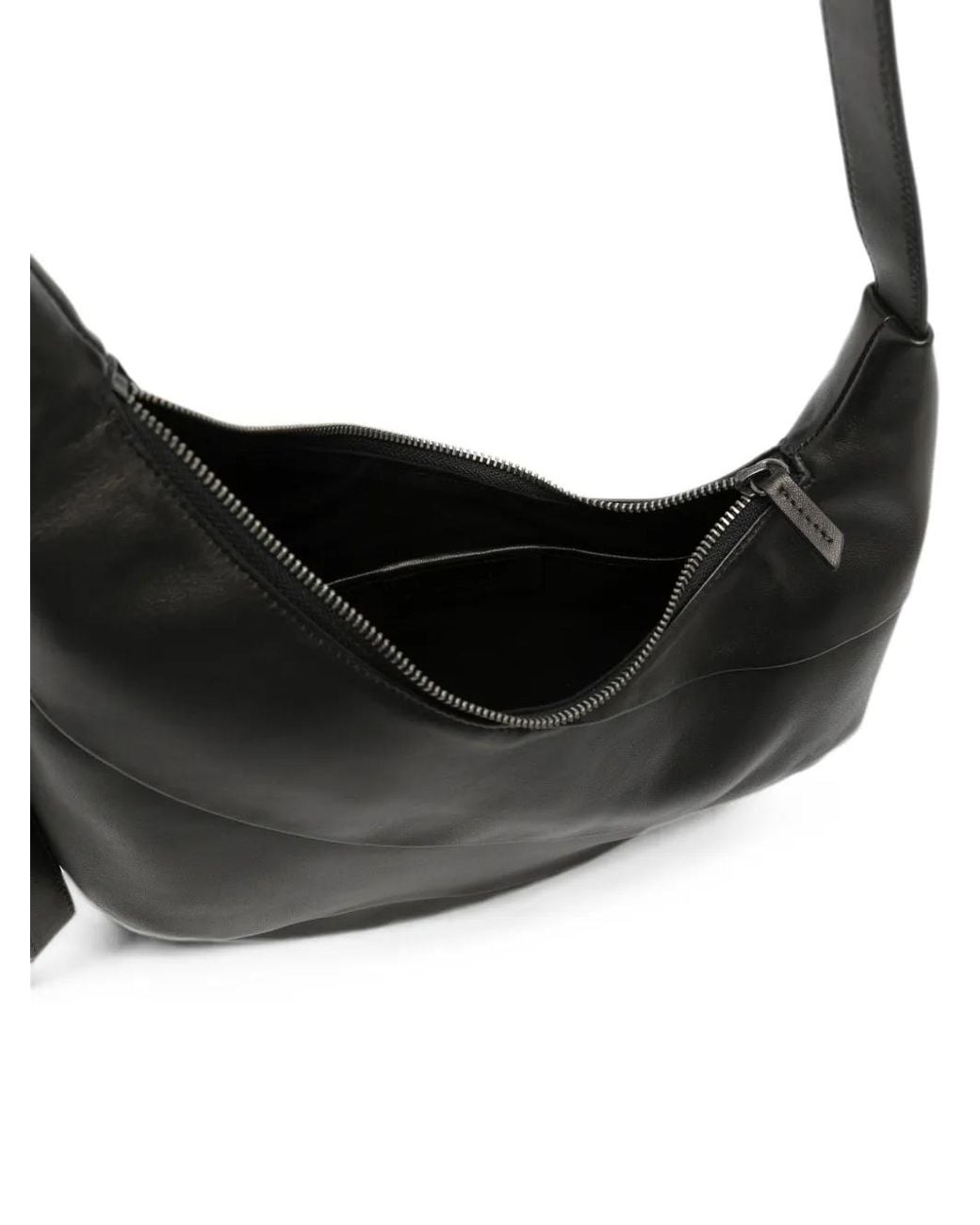 Hereu Black Fiblo Leather Shoulder Bag