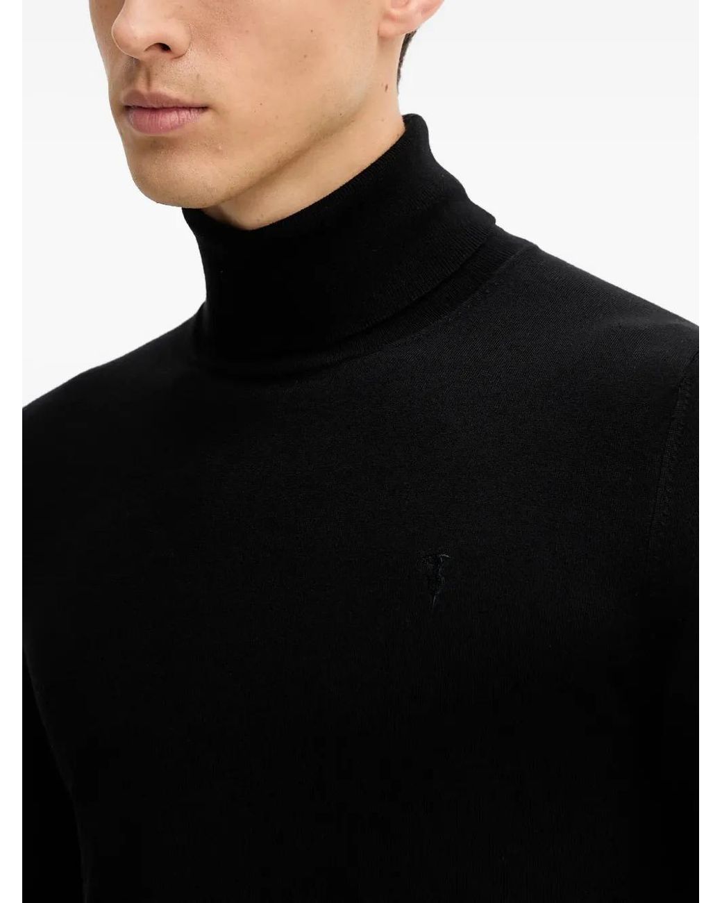 Trussardi Blue Embroidered Sweater for men