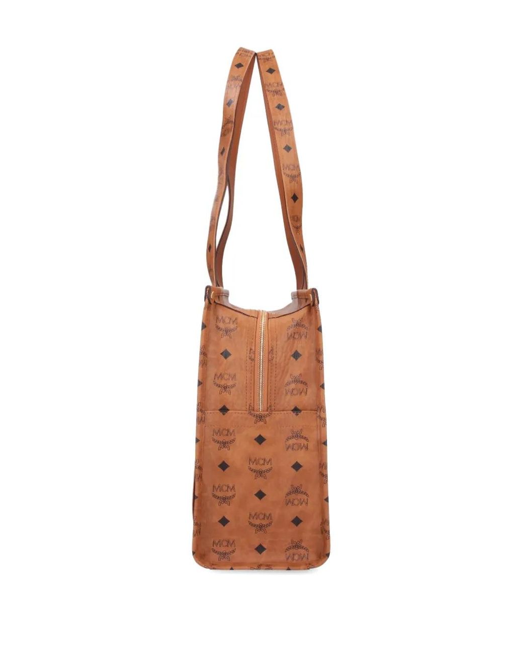 MCM Brown Large Aren Visetos Tote Bag