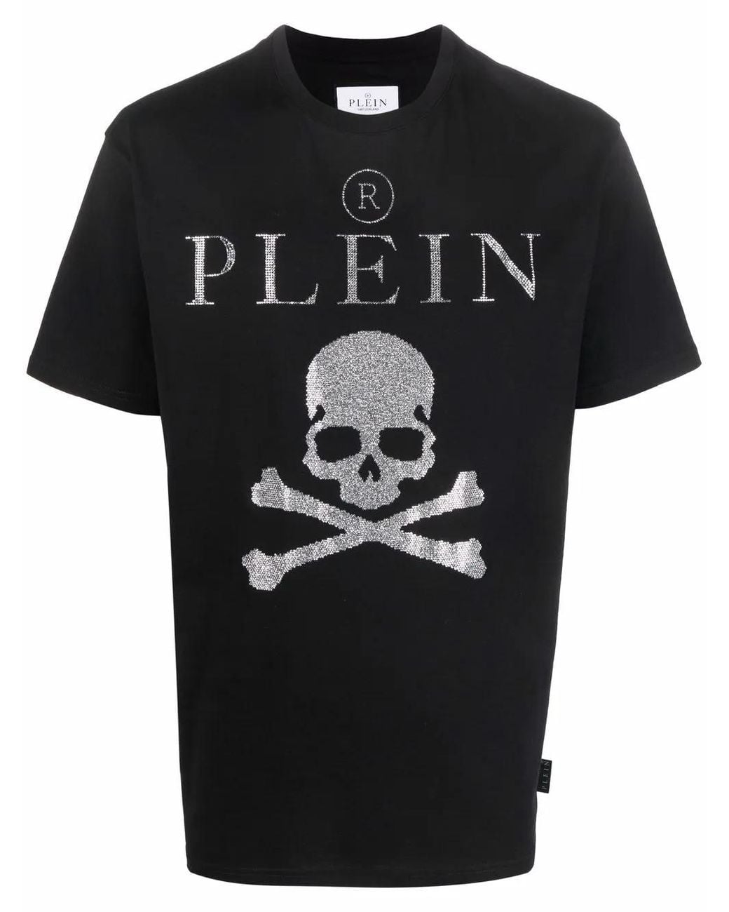 Philipp Plein Black Crystal-Embellished T-Shirt