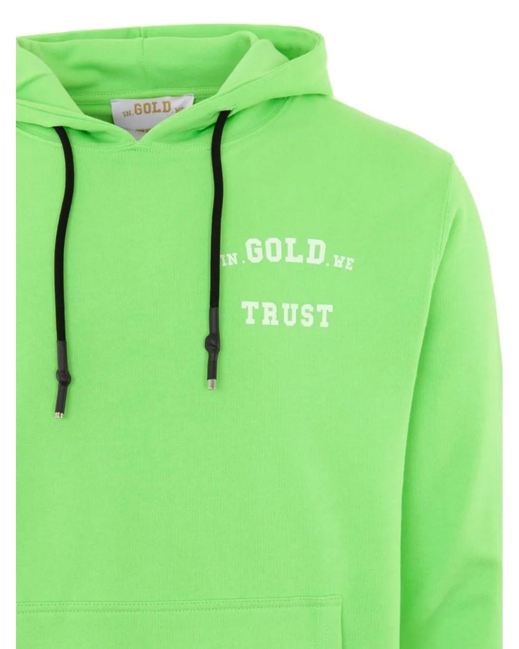In Gold We Trust Green The Notorious Logo-Print Hoodie for men