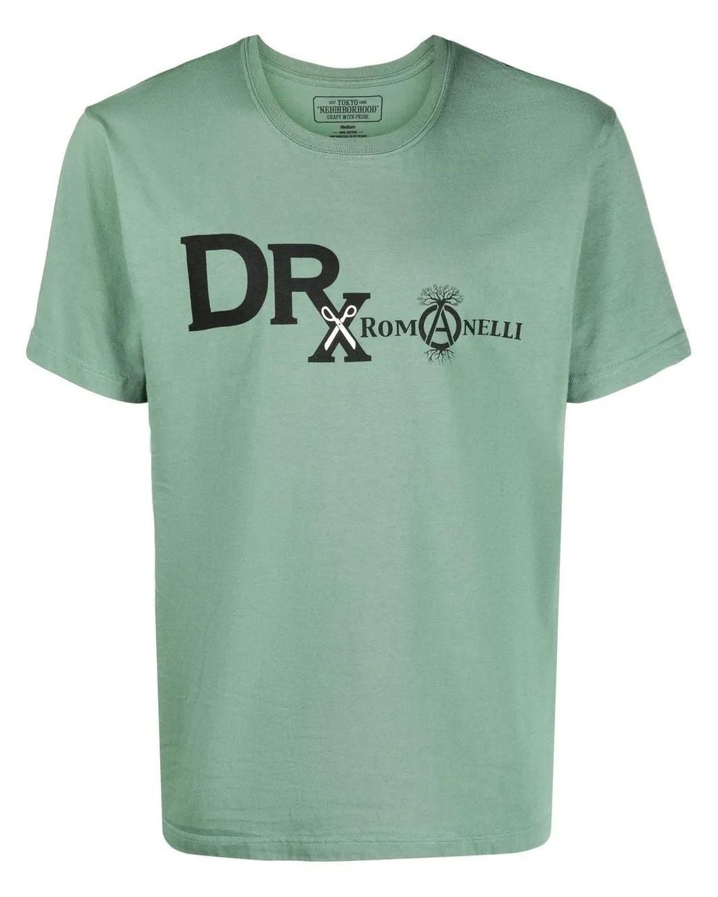Neighborhood Green Logo-Print Detail T-Shirt for men