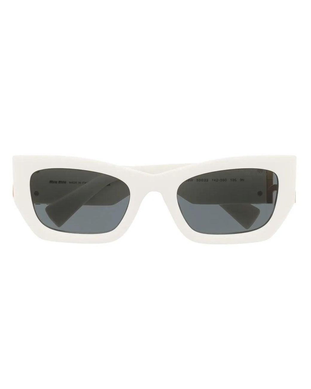 Miu Miu White Glimpse Sunglasses
