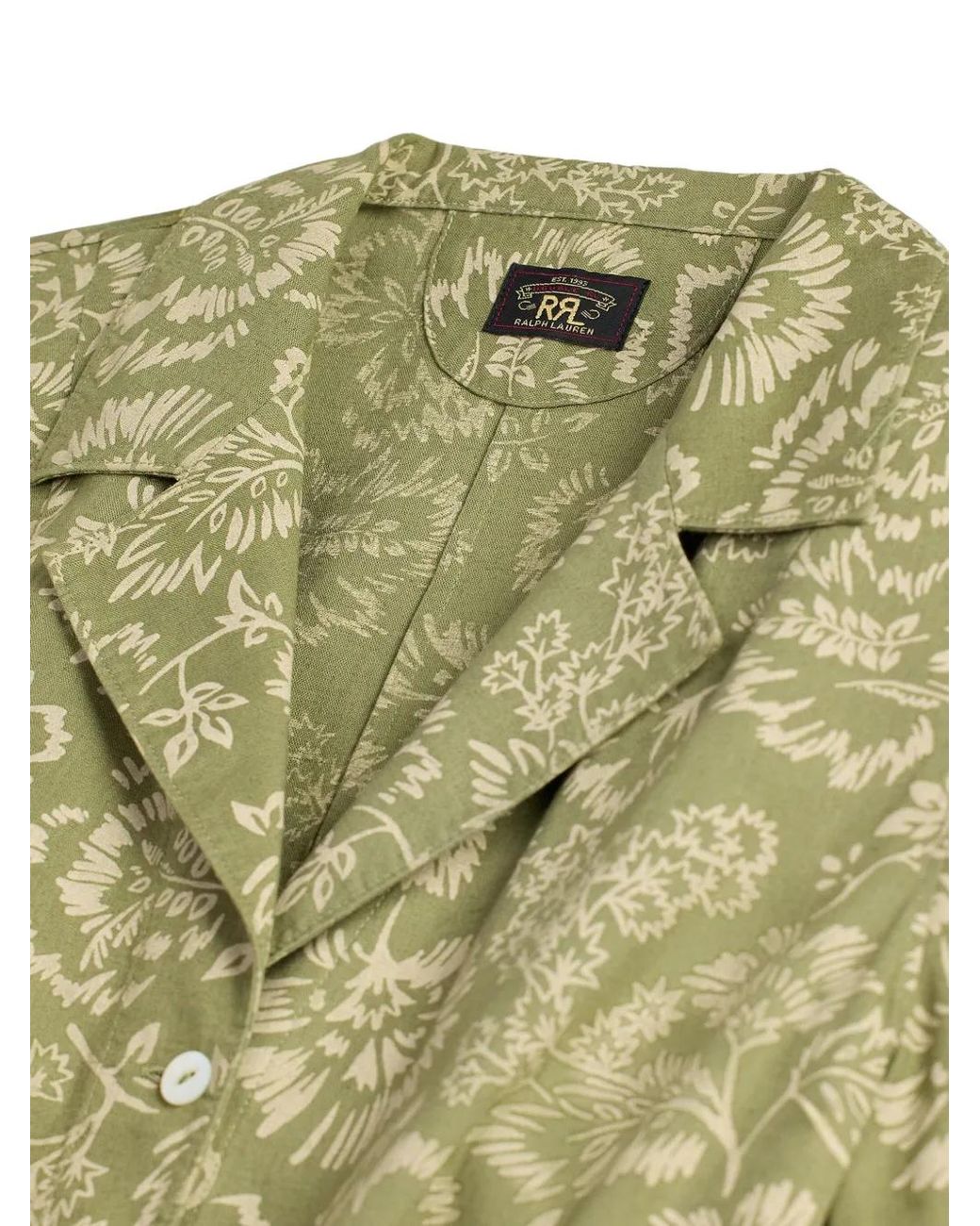 RRL Green Floral Belted Midi Dress
