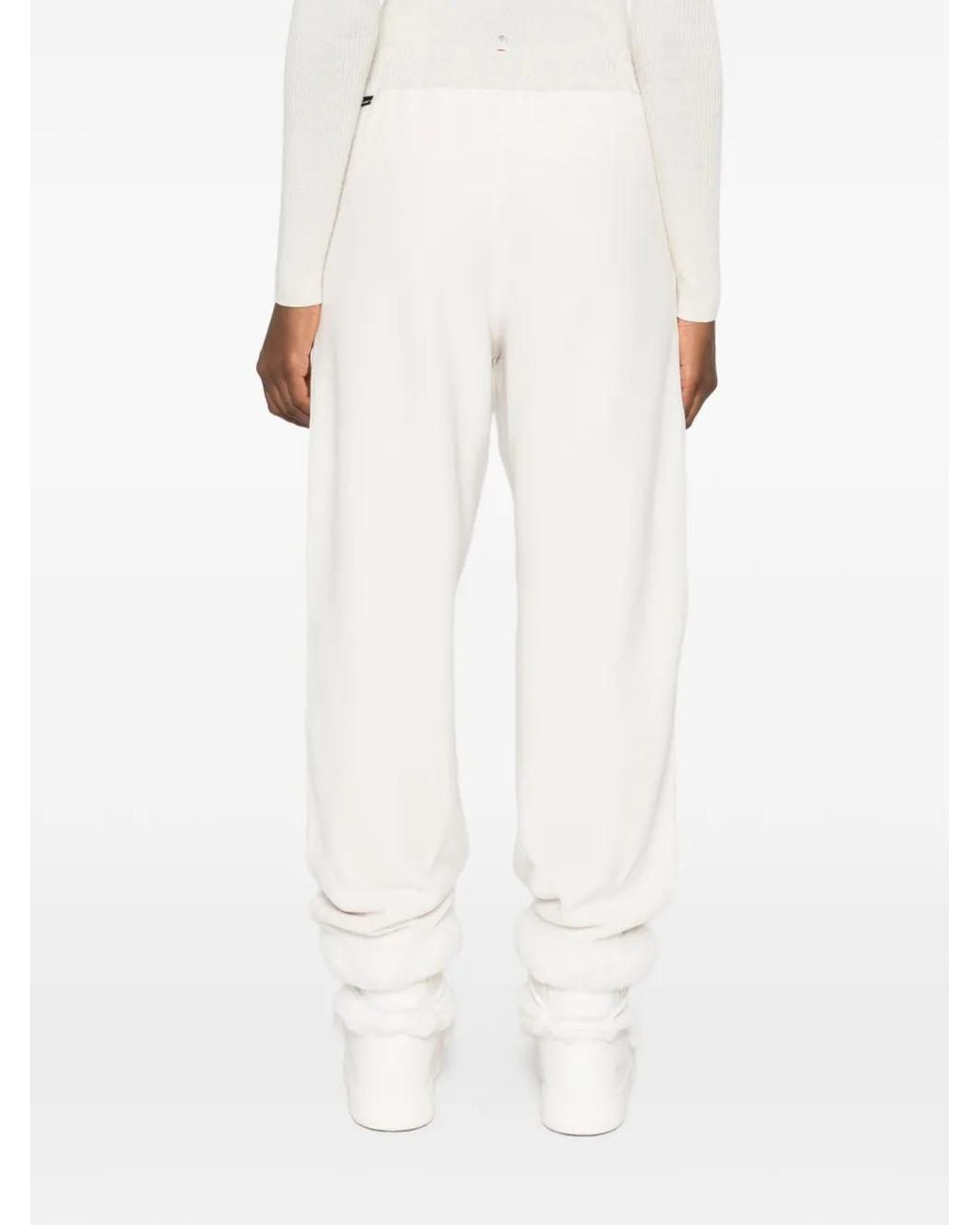 Moncler White Drawstring-Waist Track Pants