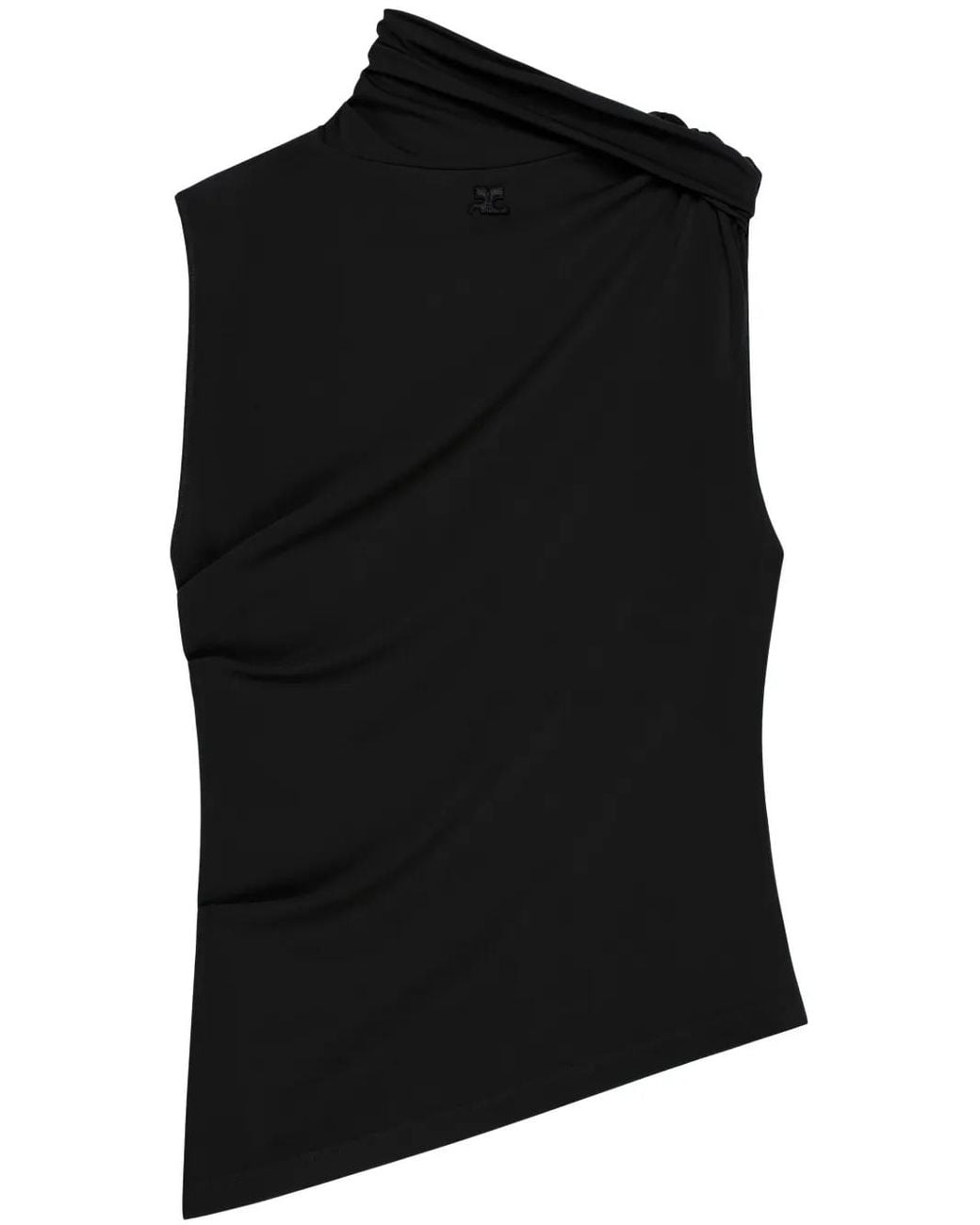 Courreges Gedrapeerde Tankop in het Black