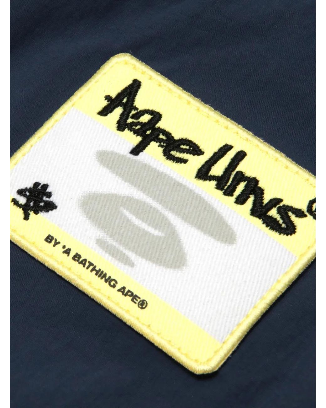 Aape By A Bathing Ape Blue Aapeunvs Logo-Patch Track Jacket for men
