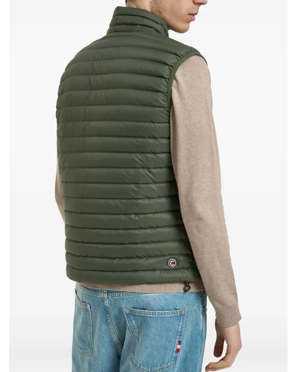 Colmar Green Zip Quilted Jacket for men