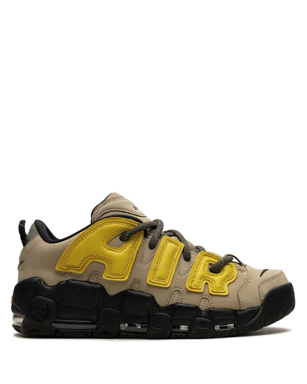 Nike Black X Ambush Air More Uptempo Low "Limestone" Sneakers