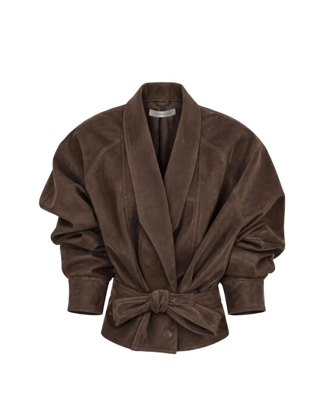 Nineminutes Brown Manteau The Box Tabacco Ceinturé