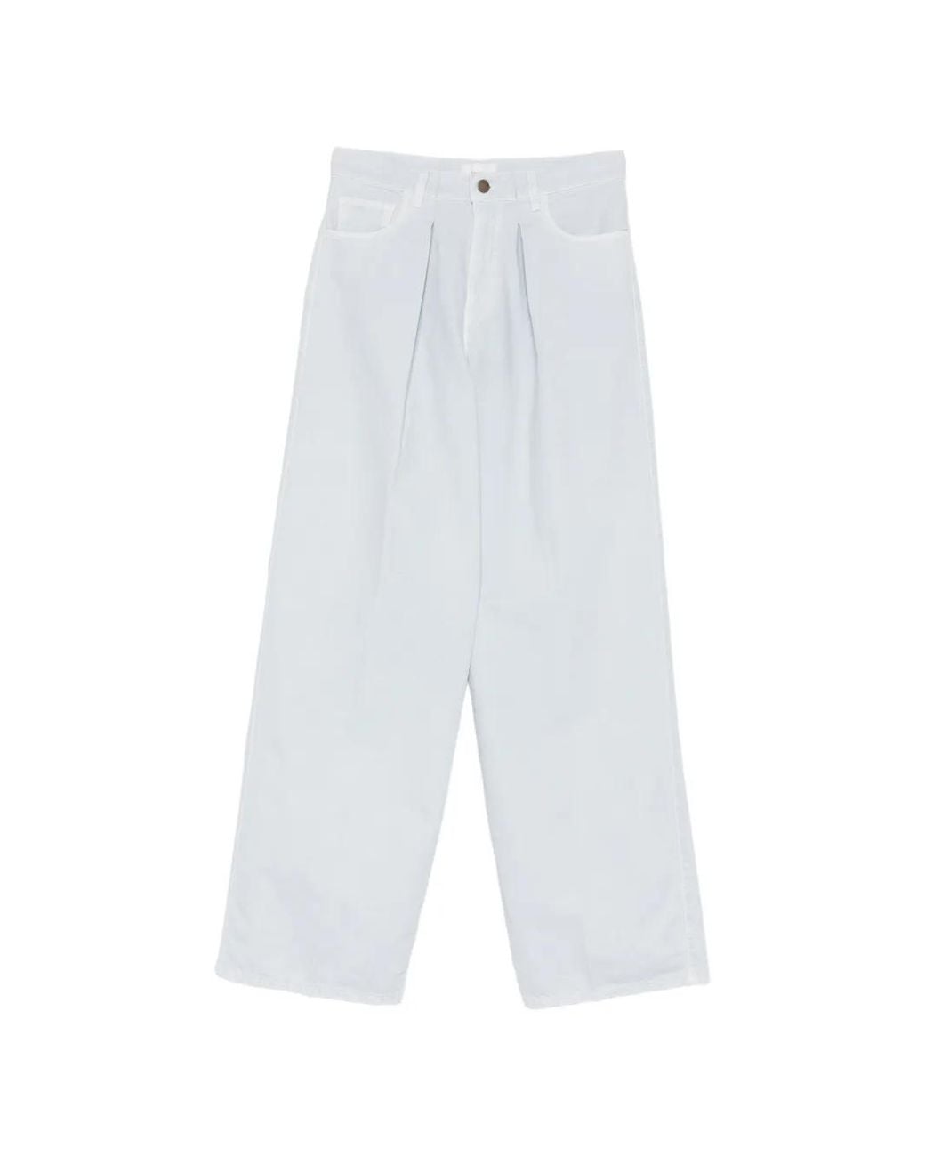 Haikure White Candy Twill 45 Pleated Jeans
