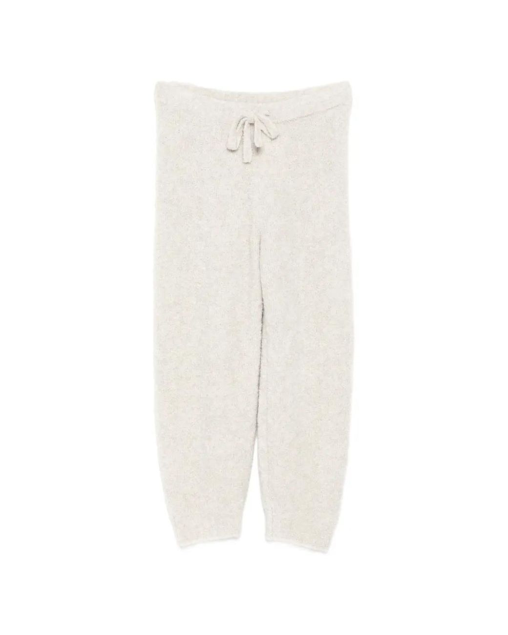 James Perse White Bouclé Drawstring Track Pants