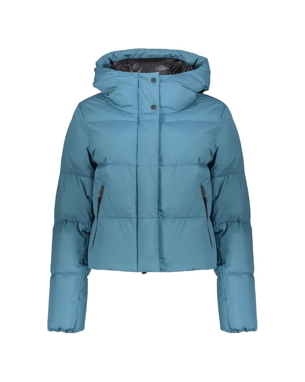 Herno Blue Laminar Gore-Tex Zip-Up Puffer Jacket
