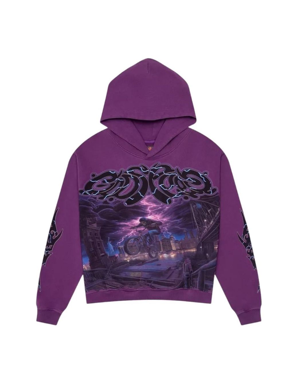 Godspeed Purple Graphic Hoodie for men
