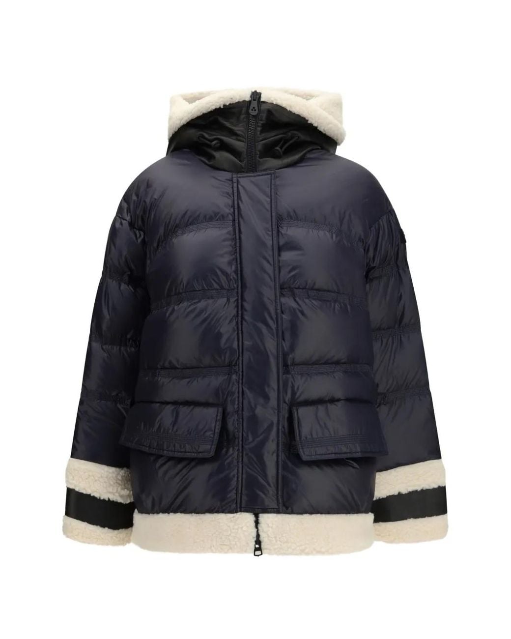 Peuterey Blue Faux-Fur Trim Puffer Jacket