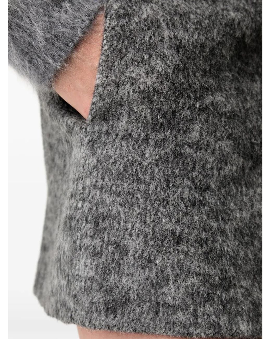 Silvian Heach Gray Short Taille Haute À Effet Brossé