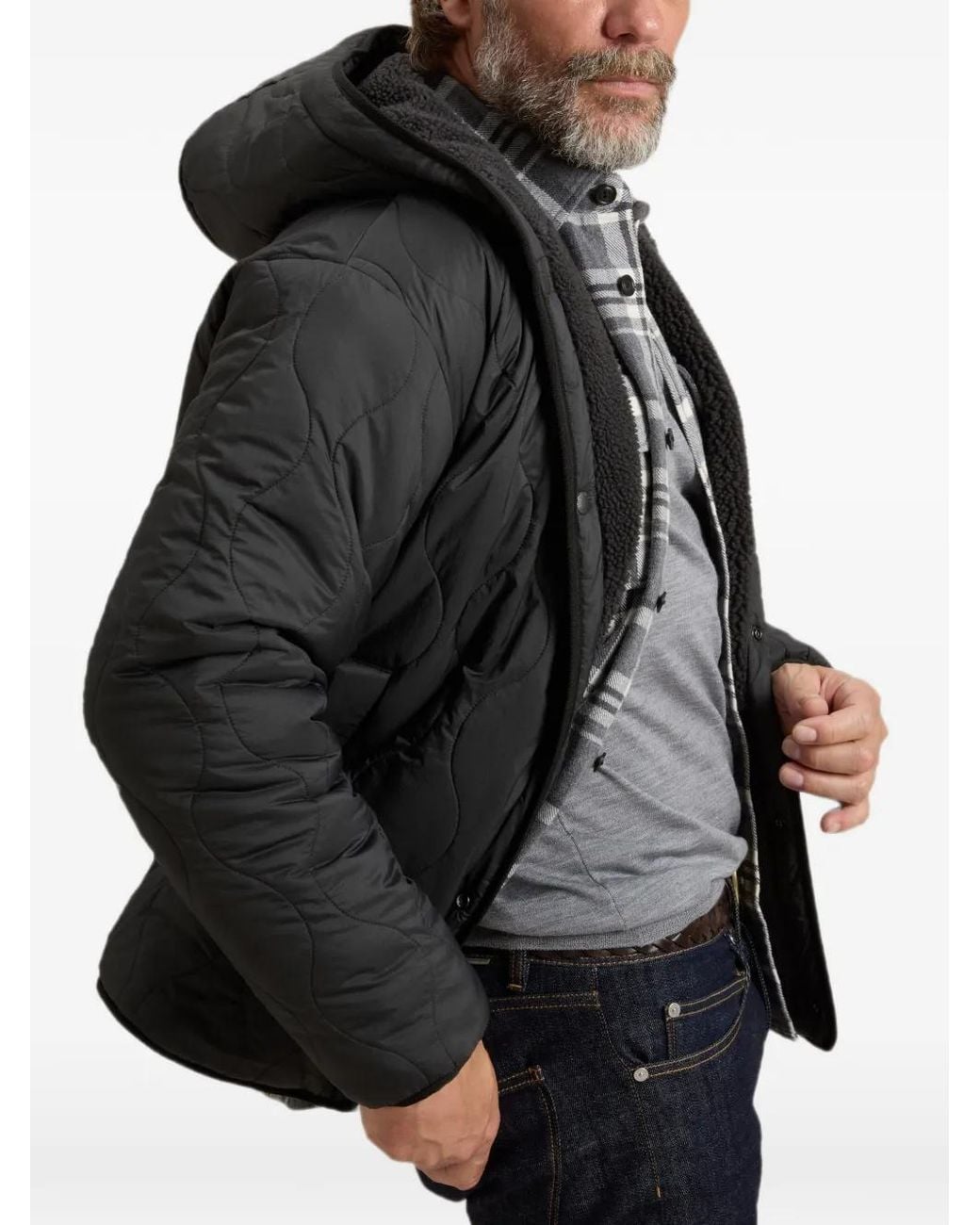 Woolrich Black Veste Matelassée Zippée À Design Réversible for men