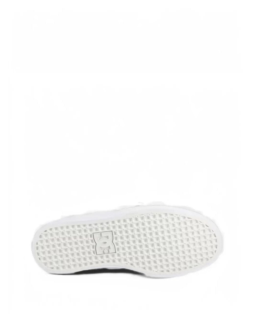 DC Shoes White Kalis Vulc Logo-Patch Panelled Sneakers