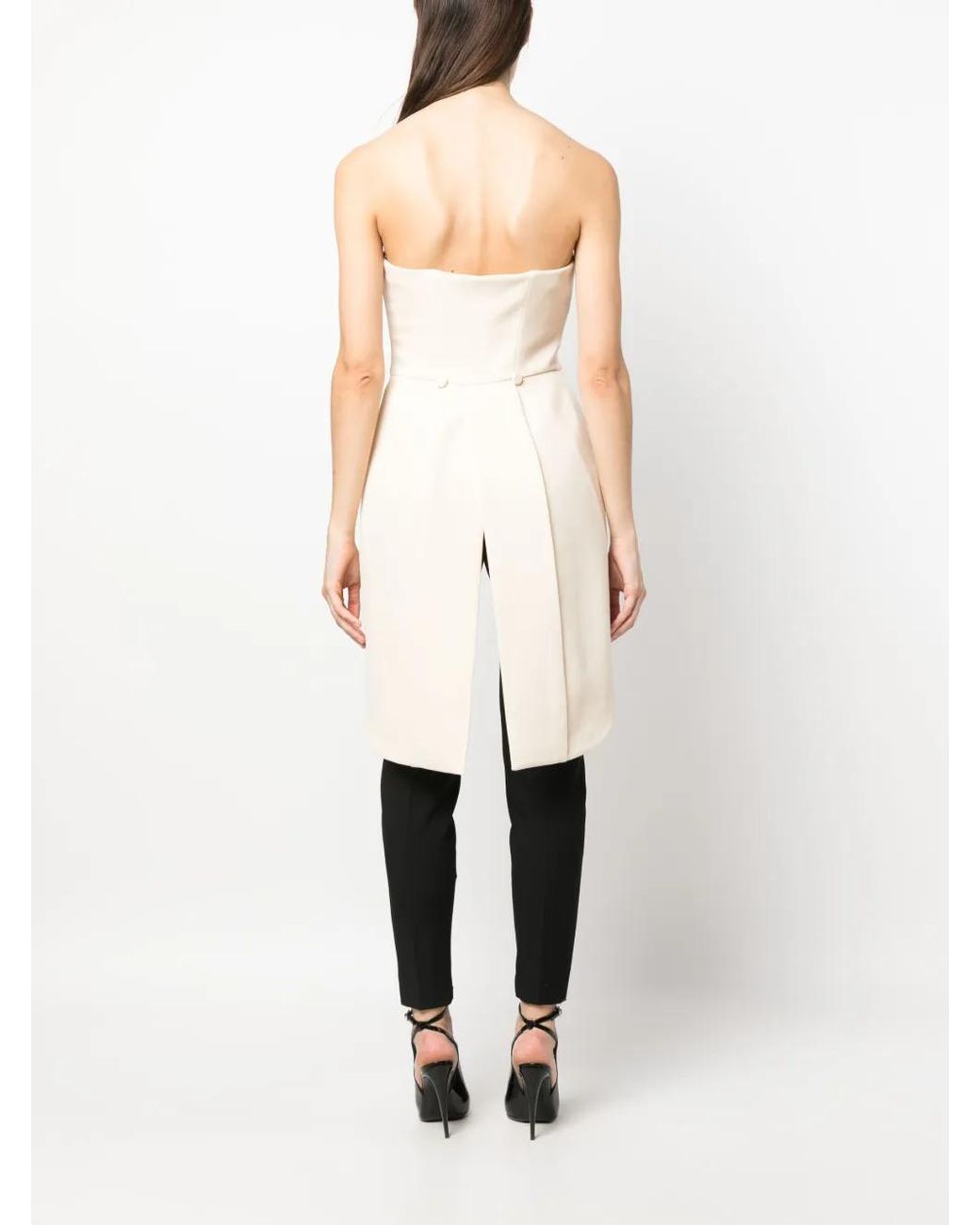 Moschino Natural Asymmetric Virgin-Wool Top