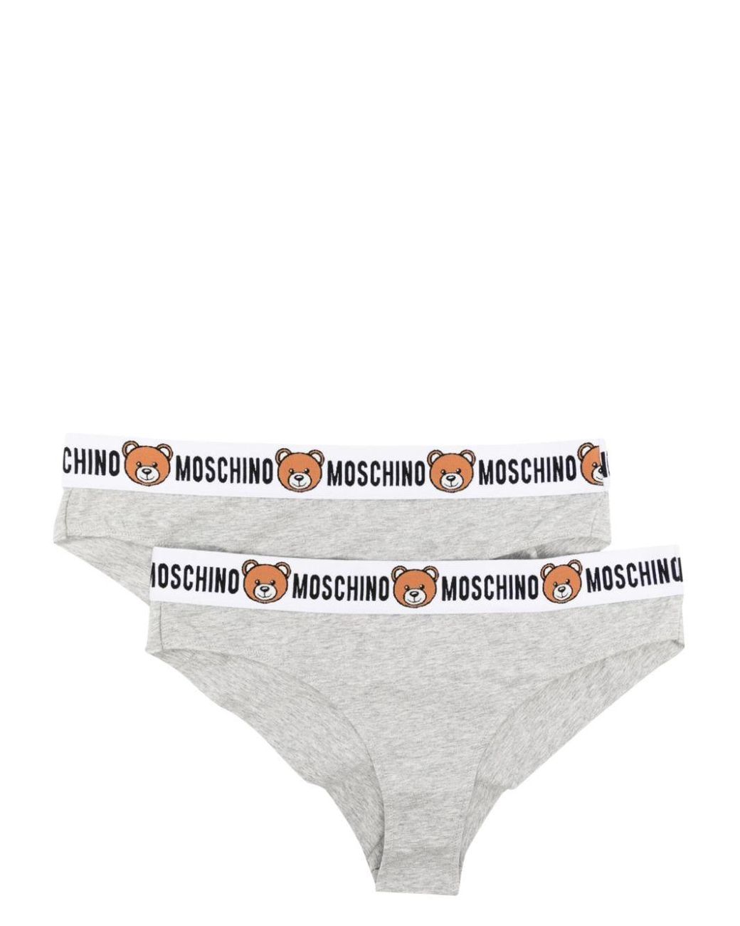Moschino Teddy Bear Waistband Briefs (pack Of Two) in White | Lyst